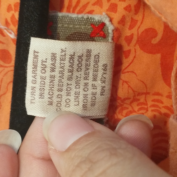 Vintage red orange pearl snap button down western shirt - Picture 4 of 5